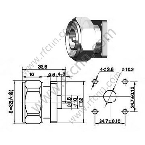 DIN 7/16 Αρσενικό υποδοχή RF Micro Strip RF